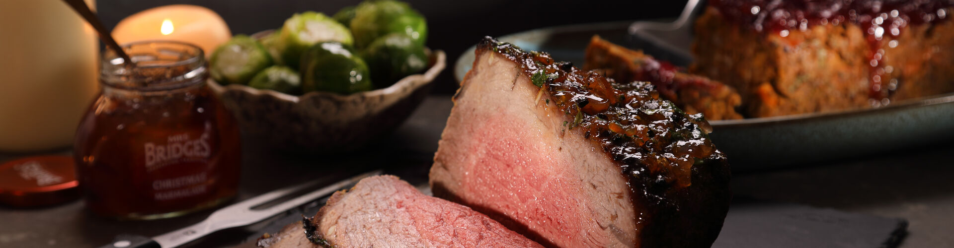 Roast Beef with Christmas Marmalade & Traditional English Mustard Glaze
