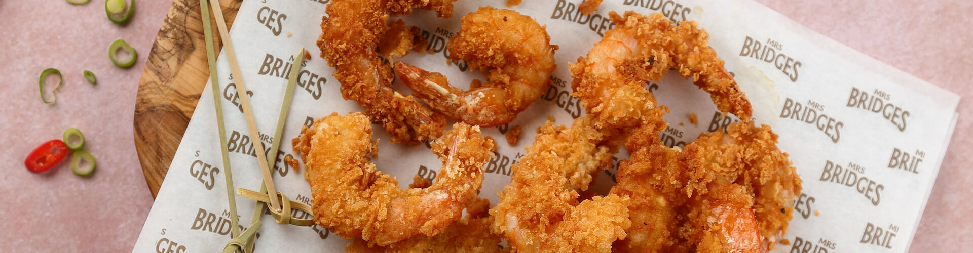 Panko King Prawns with Spring Onion Dip Mrs Bridges