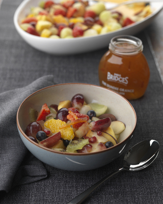 Fruit Salad with Dundee Orange Marmalade Drizzle