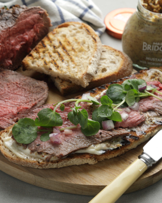 Rare Roast Beef Open Sandwiches 