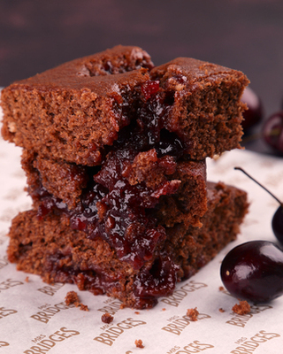 Vegan Morello Cherry Brownies 