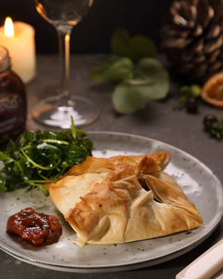 Goats Cheese Parcels with Mrs Bridges Christmas Chutney