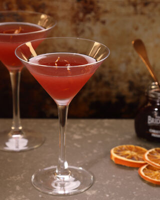 Spiced Berry Martini with Mrs Bridges Christmas Preserve